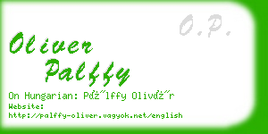 oliver palffy business card